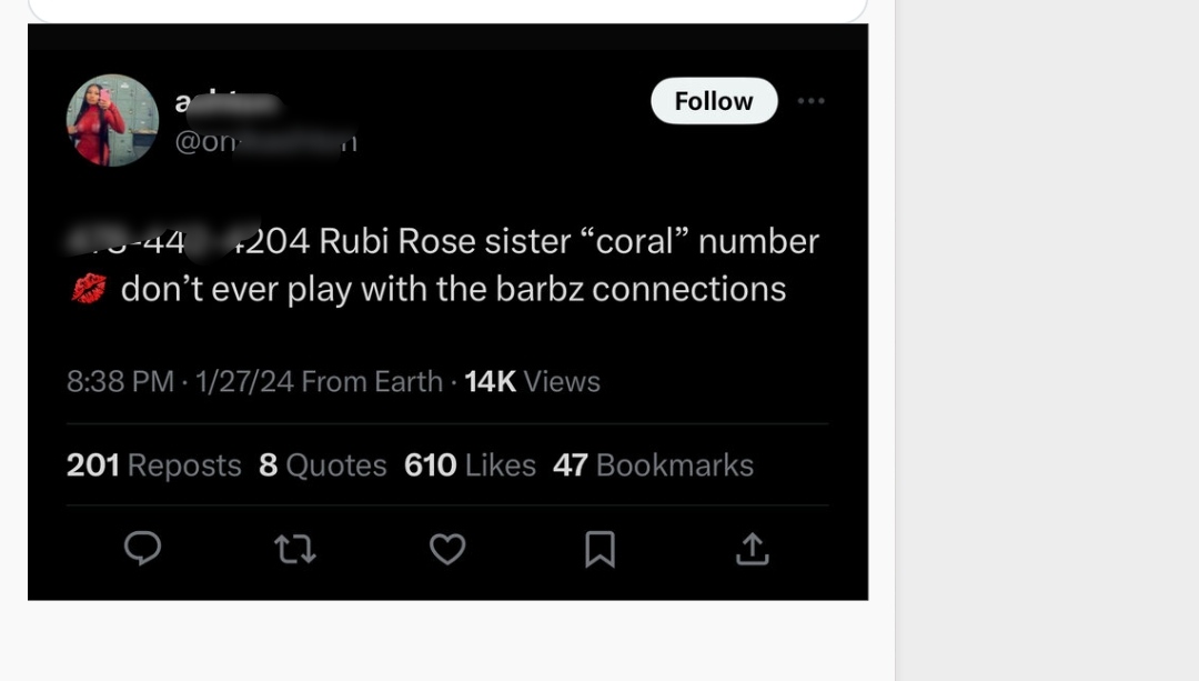 Rubi Rose sisters number